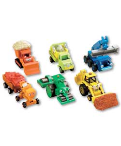 Set includes 6 characters - Dizzy, Lofty, Roley, Scoop, Muck, Skip and Bob the Builder world vinyl