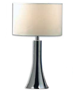 Tall Chrome-Plated Table Lamp