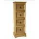 Hide away your clutter with this slim-line solid pine unit.
