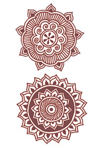 These temporary Mehndi Tattoo transfers give the effect of a henna stain on your skin