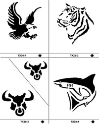 Unbranded Tattoo Stencil Set - Wild Animals TX-20