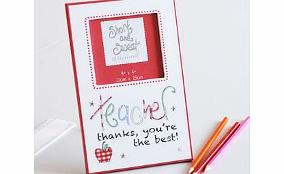 This gorgeous Teacher Thanks Youre The Best Photo Frame designed by Tracey Russell would make a fab gift to thank your teacher for all the hard work they have put in and the support they have given.This beautifully designed photo frame has a white ba