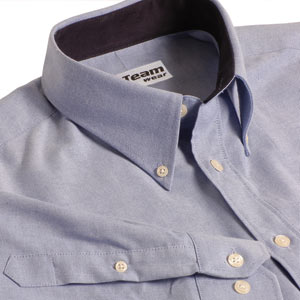 Unbranded Teamwear Oxford blouse l/slv - Light blue