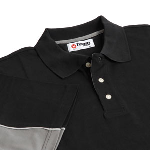 Unbranded Teamwear Touring polo - Black/grey