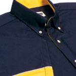 Unbranded Teamwear Touring Shirt Navy/Yellow