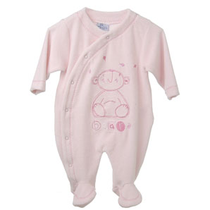 Unbranded Teddy All-in-One, Pink, 6-9 Months