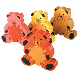 This Fun Teddy Bear Jigsaw is made from rubber wood sourced from exhausted rubber plantations that a