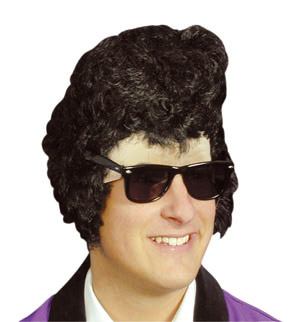 Unbranded Teddy Boy Top wig, black hair