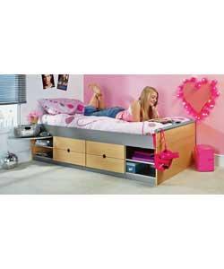 Teen Single Cabin Bed with Protector Mattress