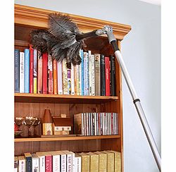 Hand made from the very best ostrich feathers available, the 8-layer feather duster has a telescopic handle and swivel head so you can clean on top of cupboards, curtain poles etc. The fine top feathers gets into nooks and crannies to remove dust fro