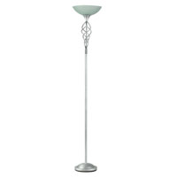 Tempest Spiral Floor Lamp Silver Plated Finish