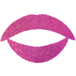 Unbranded Temporary Lip Tattoos - Dark Pink Glitter