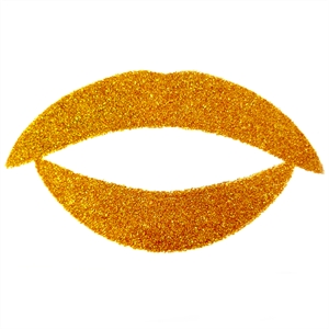 Unbranded Temporary Lip Tattoos - Gold Glitter