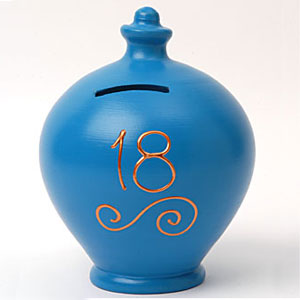 The Terramundi is an Etruscan Money Amphora. These money pots have been traditionally used in