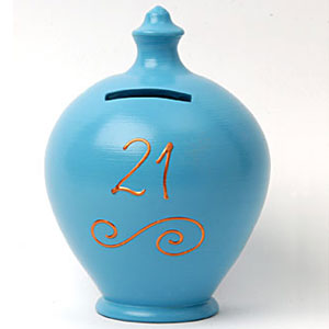 The Terramundi is an Etruscan Money Amphora. These money pots have been traditionally used in