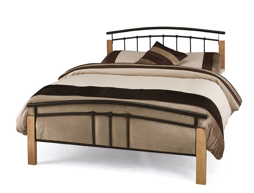 Unbranded Tetras Black and Beech Small Double Bedstead