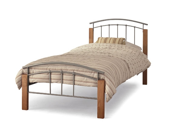 Unbranded Tetras Silver and Beech Single Bedstead