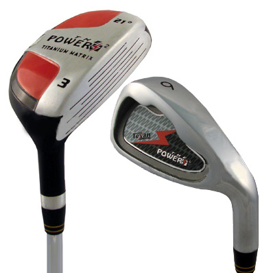 Texan Classics Golf       Power 2 Iron Set with Square Hybrids      Featuring revolutionary square h