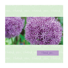 Thank You Card With Purple Flower
