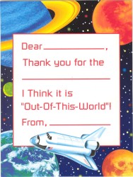 Thank you notes - Space Orbit - pack of 8