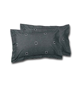 The Century Collection Oxford Pillowcase - Charcoal.
