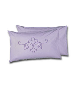 The Cutwork Collection Housewife Pillowcase - Lilac.