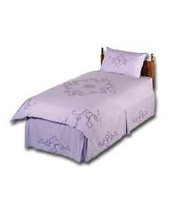 The Cutwork Collection Single Valance - Lilac.
