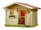 Unbranded The Frinton log cabin: Side Annex 28mm 150 x 200 - Natural Timber