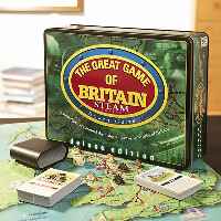 This game has it all: die cast steam train playing pieces  mystery destinations  `hazard` cards