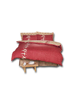The Mia Collection Double Valance - Terracotta.