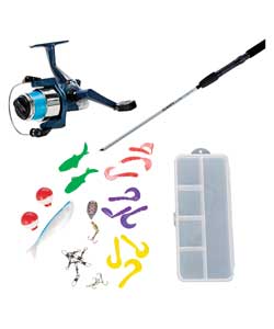 1 x 1.65m glass rod - 2 pieces.1 x 1BB reel, size 20 with line.2 x bubble float.5 x single barbless 