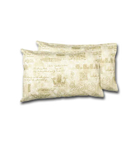 The Script Collection Oxford Pillowcase - Natural.