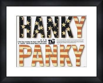THE THE Hanky Panky - Custom Framed Original Ad 42x34cm 23mm black wood frame with white mat Glazed 