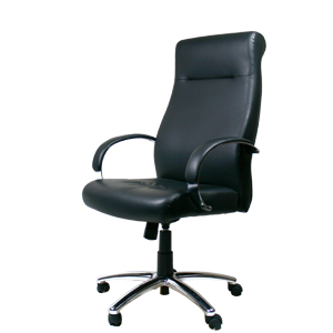 This high quality black leather office chair will keep you sitting comfortably while you work away