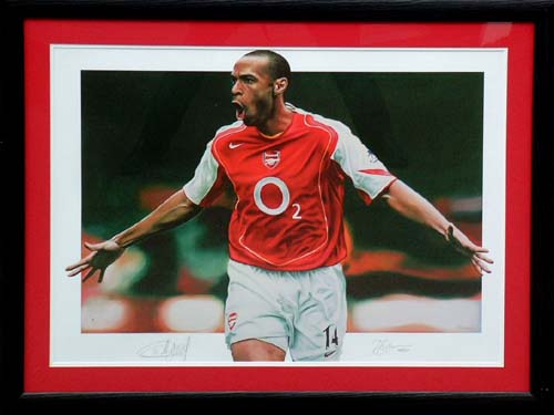 Unbranded Thierry Henry signed and framed limited edition print