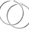 Unbranded Thin White Gold Hoop Earrings