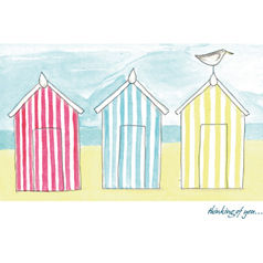 Unbranded Thinking of You - Beach Huts Card