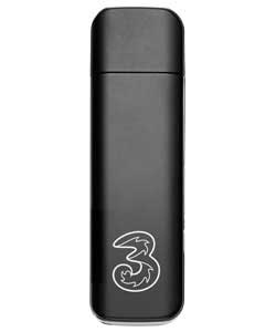 Unbranded Three E160G Mobile Broadband USB Stick - Black