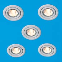 Tilting 5 Dimmable Halogen Downlights White