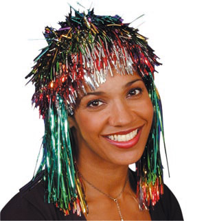 Unbranded Tinsel Punk wig, multi colour