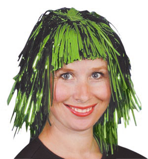 Unbranded Tinsel wig, green
