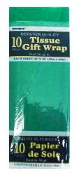 Tissue paper - Green - Pack of 10 sheets