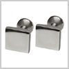 Titanium Square Cufflinks With Polished Finish by Ti2