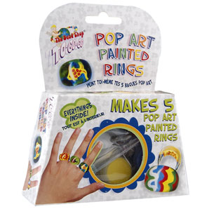 To-Go-Go Pop Art Painted Rings