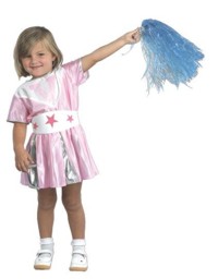 Yay, Go Team! Is this the littlest cheerleader you have ever seen? Who could fail to win when your l