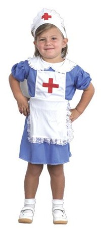 Imagine your little girl looking after all her sick dollies in this sweet toddler nurse costume. All