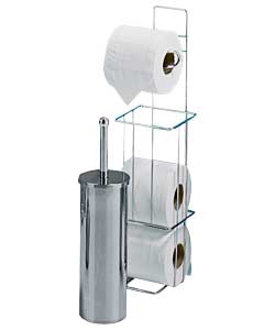 Unbranded Toilet Roll Holder and Toilet Brush Set