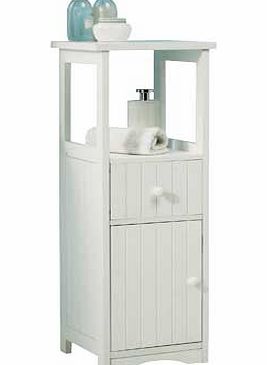 Unbranded Tongue and Groove Bathroom Storage Unit - White