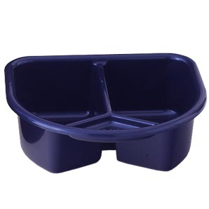 Plastic Pearl blue top & tail bowl