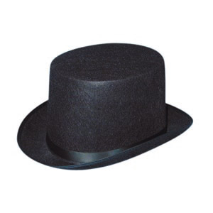 Top hat, black imported felt